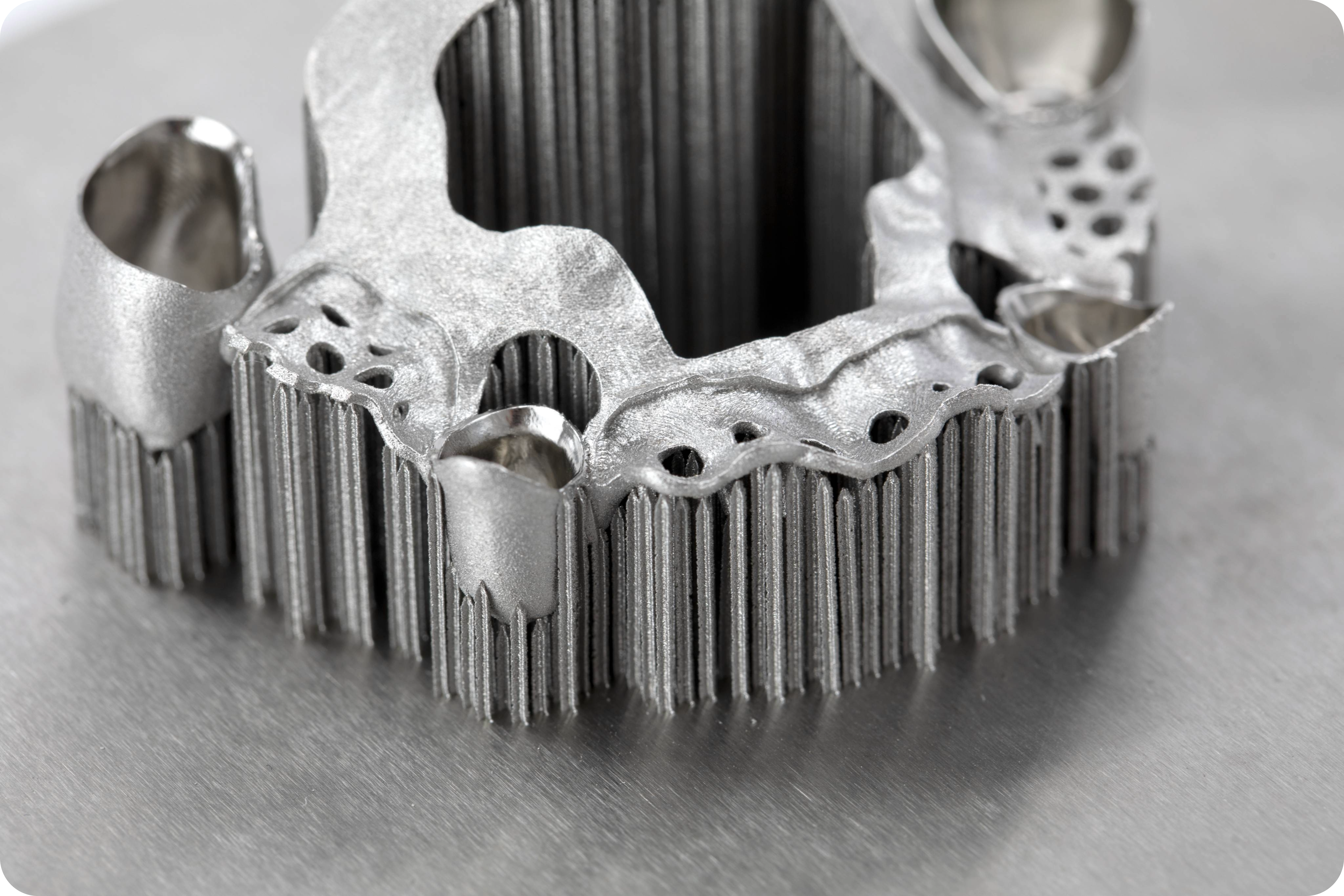 Image of dental part laser 3D printed