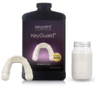 Image shows Keystone KeyPrint bottle of KeyGuard resin for sport guards