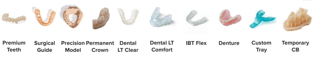 Formlabs Dental 3D printing resin portfolio